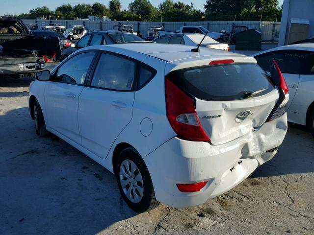 KMHCT5AE6FU204889 - 2015 HYUNDAI ACCENT GS WHITE photo 3