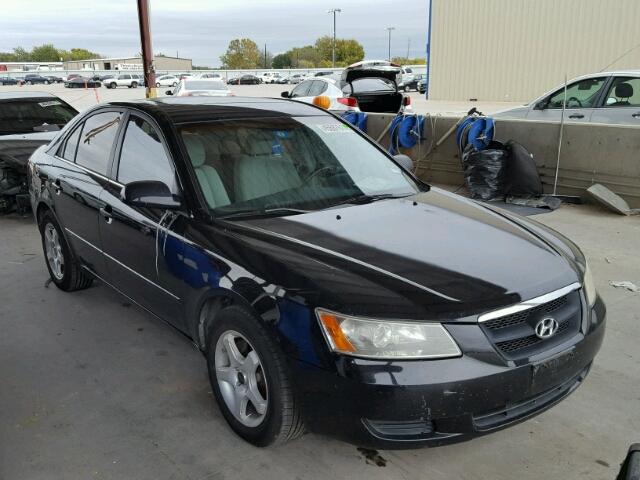 5NPET46F28H323562 - 2008 HYUNDAI SONATA BLACK photo 1