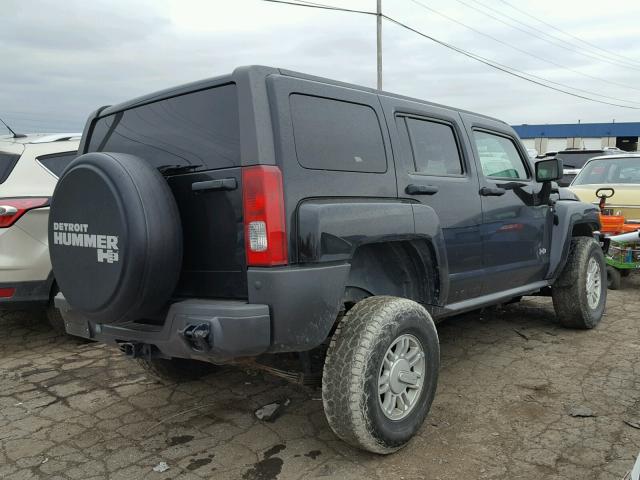 5GTEN13E398105112 - 2009 HUMMER H3 BLACK photo 4