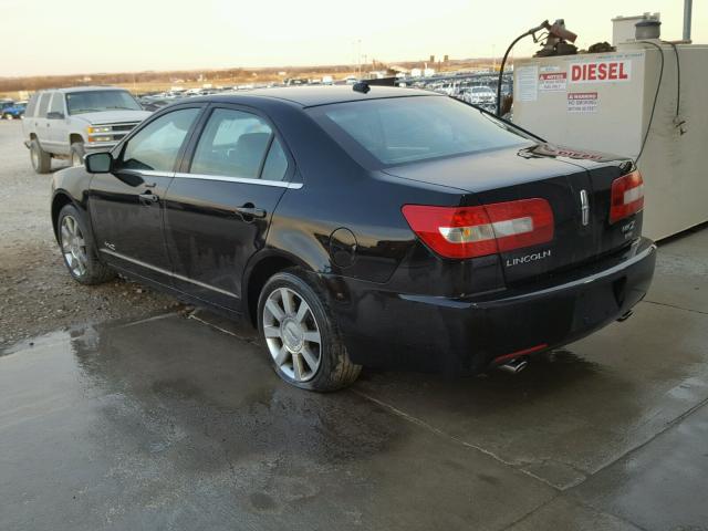 3LNHM28T27R666204 - 2007 LINCOLN MKZ BLACK photo 3