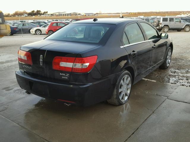 3LNHM28T27R666204 - 2007 LINCOLN MKZ BLACK photo 4