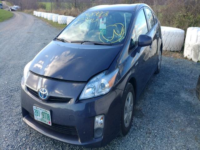 JTDKN3DUXA5011231 - 2010 TOYOTA PRIUS GRAY photo 2