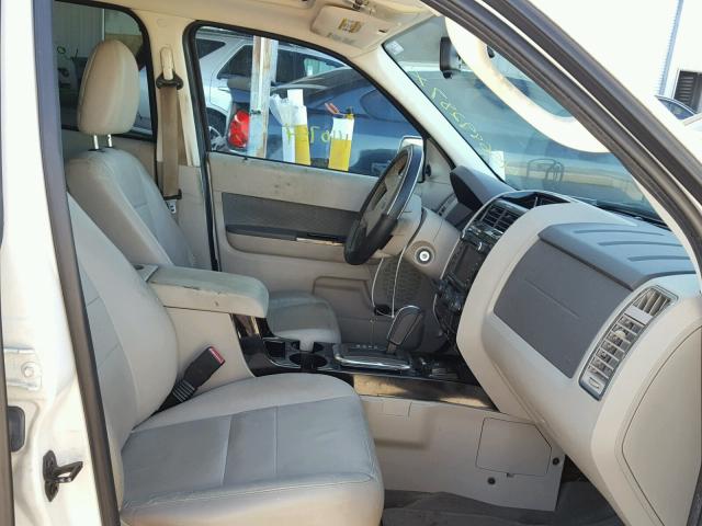 1FMCU49339KA86388 - 2009 FORD ESCAPE HYB WHITE photo 5