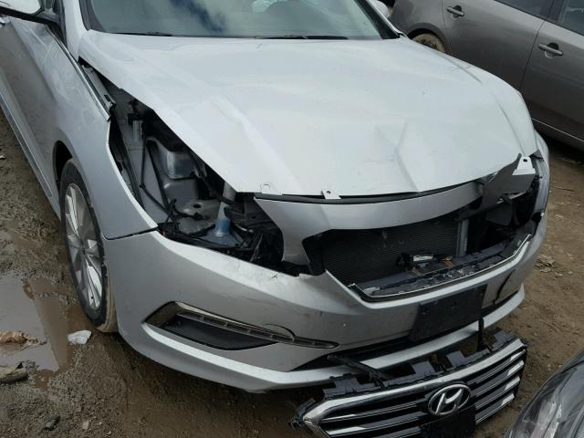 5NPE34AF2FH066486 - 2015 HYUNDAI SONATA SPO SILVER photo 9