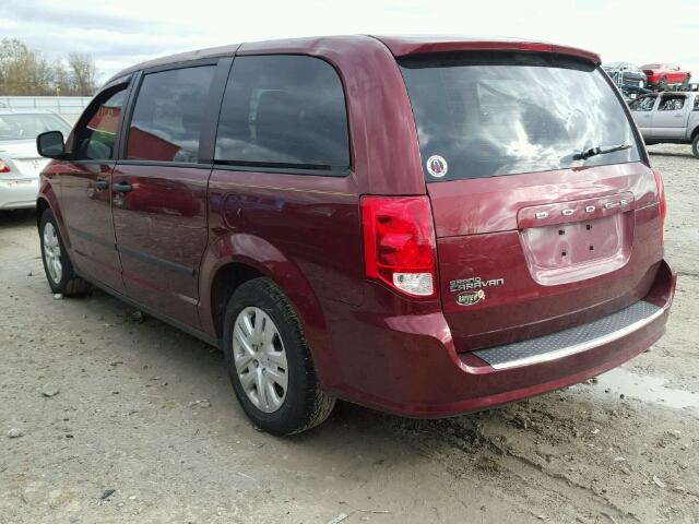 2C4RDGBG0HR756119 - 2017 DODGE GRAND CARA RED photo 3