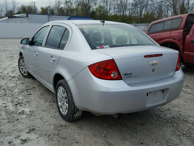 1G1AT58H097162162 - 2009 CHEVROLET COBALT LT SILVER photo 3