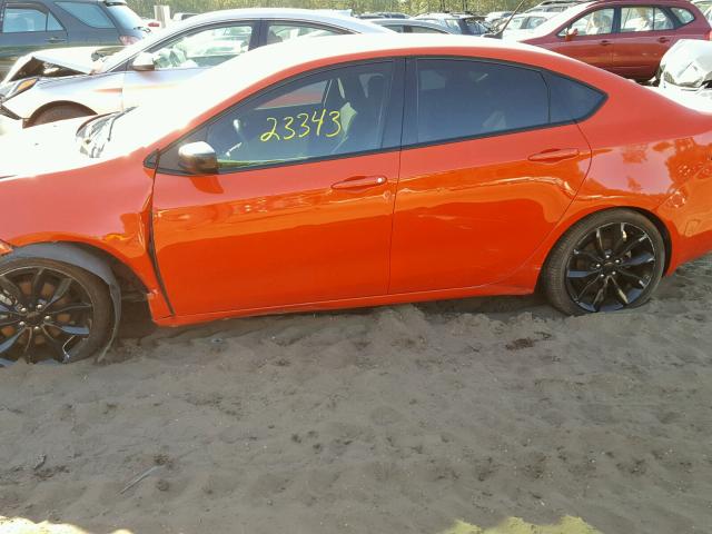 1C3CDFFA3GD816339 - 2016 DODGE DART SXT S ORANGE photo 9