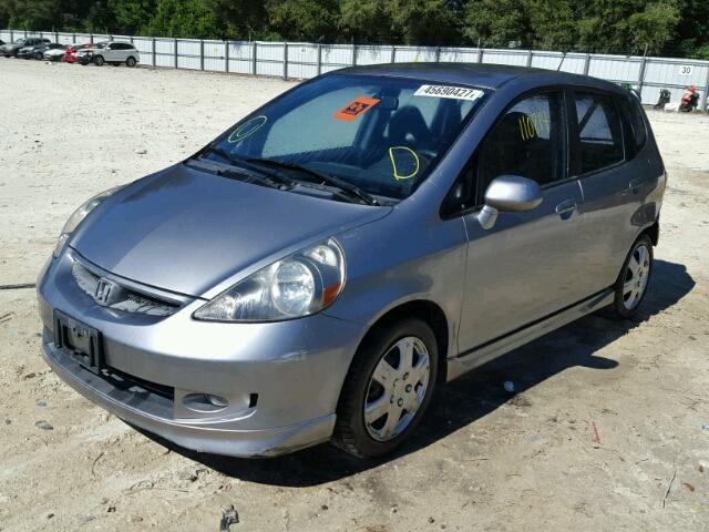 JHMGD386X7S022369 - 2007 HONDA FIT S GRAY photo 2