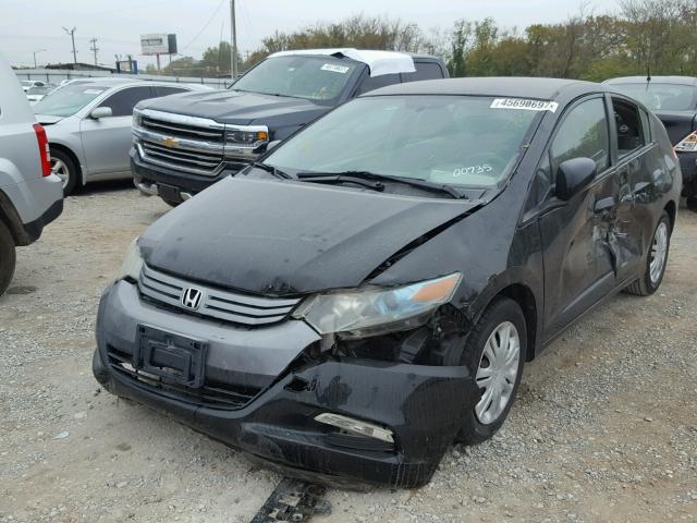 JHMZE2H50AS000735 - 2010 HONDA INSIGHT LX BLACK photo 2