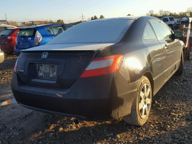 2HGFG1B64BH507562 - 2011 HONDA CIVIC LX BLACK photo 4