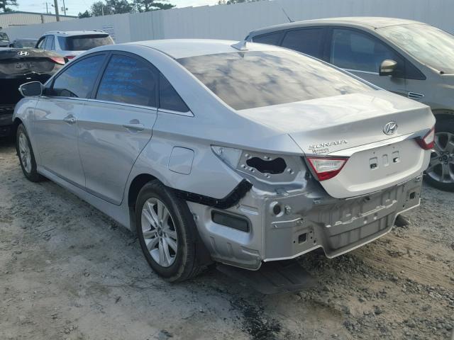 5NPEB4AC1EH896318 - 2014 HYUNDAI SONATA GLS SILVER photo 3