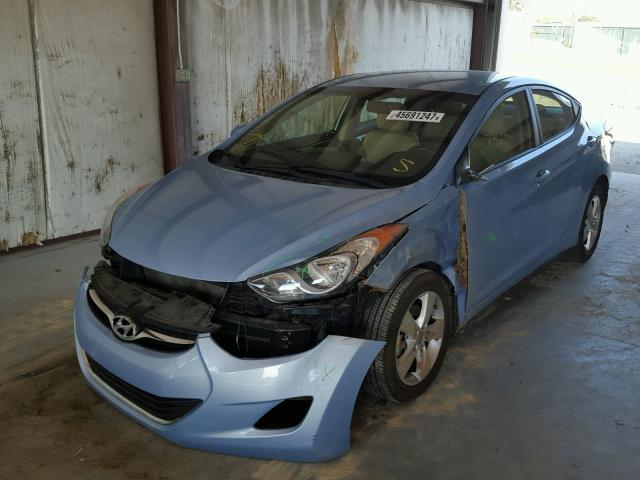 KMHDH4AE5DU844458 - 2013 HYUNDAI ELANTRA GL BLUE photo 2