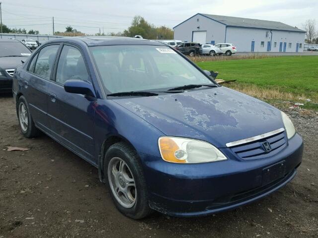 2HGES26703H614614 - 2003 HONDA CIVIC EX BLUE photo 1