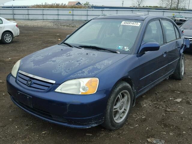 2HGES26703H614614 - 2003 HONDA CIVIC EX 蓝色 照片 2