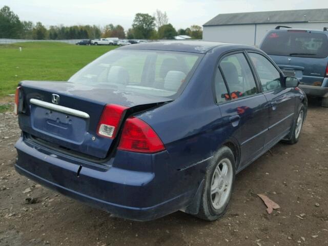 2HGES26703H614614 - 2003 HONDA CIVIC EX BLUE photo 4