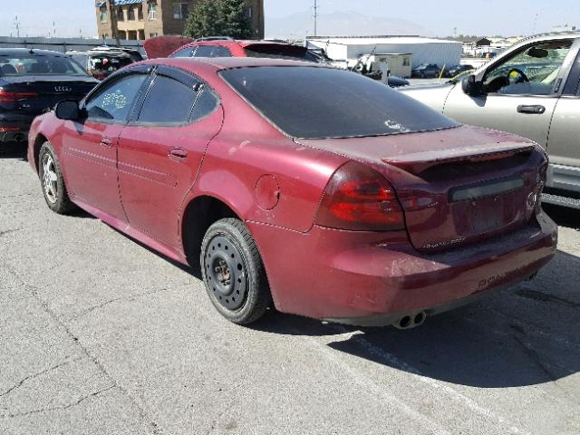 2G2WS522641202288 - 2004 PONTIAC GRAND PRIX MAROON photo 3