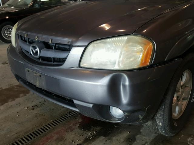 4F2CZ061X4KM11077 - 2004 MAZDA TRIBUTE ES GRAY photo 9