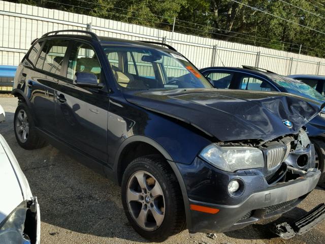 WBXPC93488WJ06684 - 2008 BMW X3 3.0SI BLUE photo 1