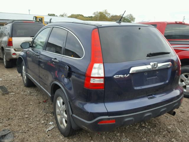 JHLRE485X9C010923 - 2009 HONDA CR-V EX BLUE photo 3