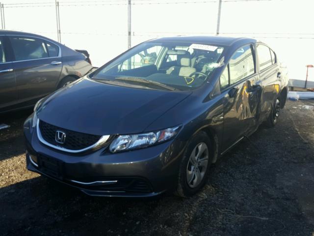 2HGFB2F53DH569530 - 2013 HONDA CIVIC LX CHARCOAL photo 2