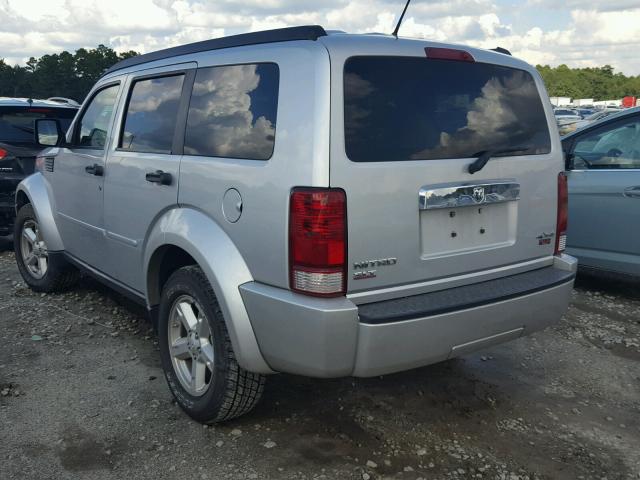 1D8GU58K07W644869 - 2007 DODGE NITRO SLT SILVER photo 3