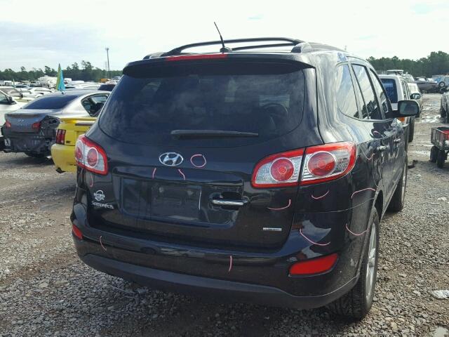 5XYZK4AG4CG114604 - 2012 HYUNDAI SANTA FE L BLACK photo 4