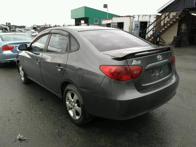 KMHDU45D97U268956 - 2007 HYUNDAI ELANTRA GL GRAY photo 3