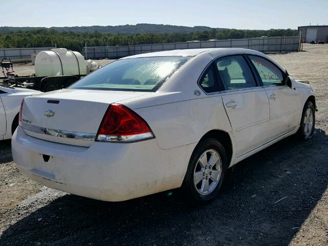 2G1WT55N689126859 - 2008 CHEVROLET IMPALA LT WHITE photo 4