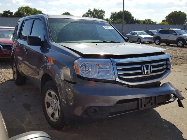 5FNYF4H26CB014165 - 2012 HONDA PILOT LX GRAY photo 1