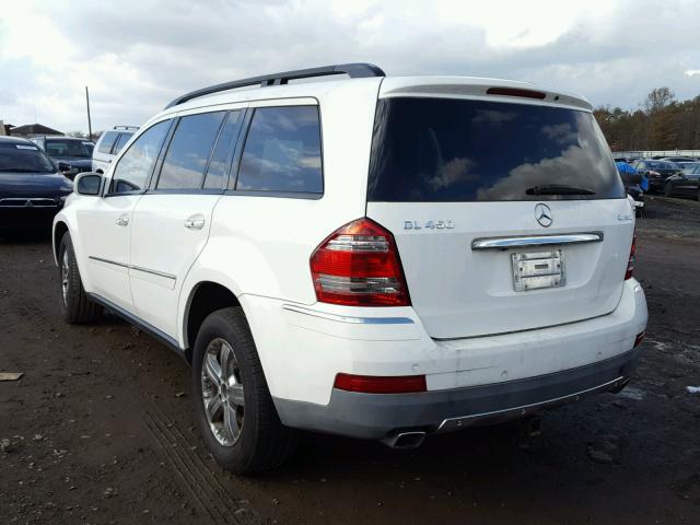 4JGBF71E47A155046 - 2007 MERCEDES-BENZ GL 450 4MA WHITE photo 3