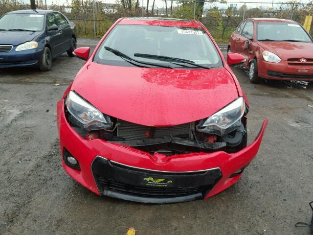 2T1BURHEXFC279067 - 2015 TOYOTA COROLLA L RED photo 9