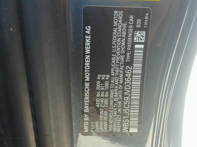 WBS1J5C59JVD36462 - 2018 BMW M2 Grau Foto 10