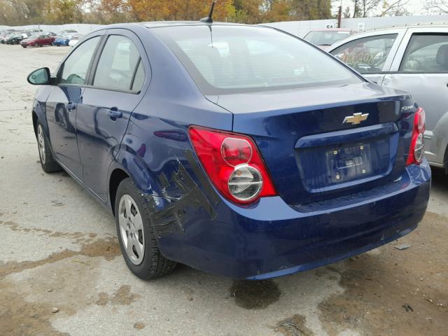 1G1JA5SH0D4105307 - 2013 CHEVROLET SONIC LS BLUE photo 3