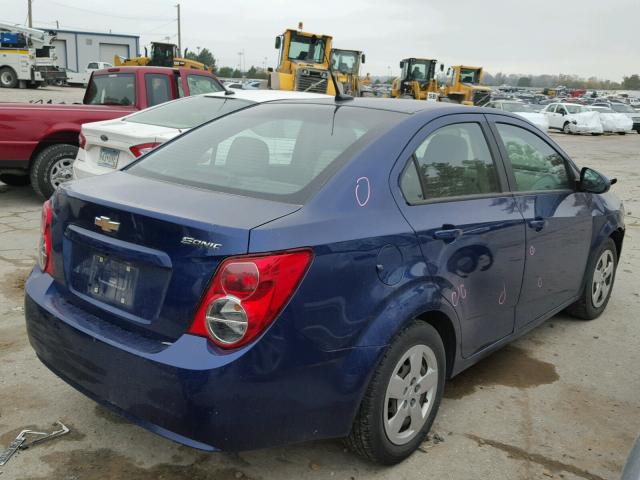 1G1JA5SH0D4105307 - 2013 CHEVROLET SONIC LS BLUE photo 4