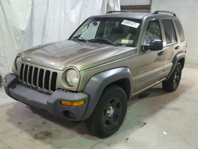 1J4GL48K33W586000 - 2003 JEEP LIBERTY SP TAN photo 2