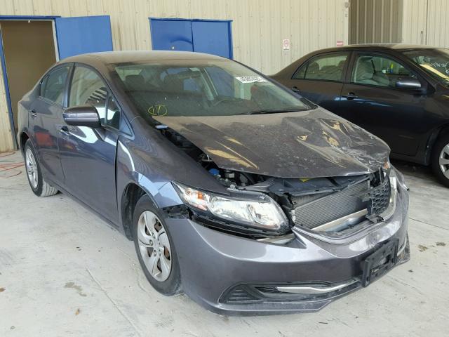 19XFB2F53FE044156 - 2015 HONDA CIVIC LX GRAY photo 1