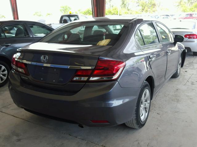 19XFB2F53FE044156 - 2015 HONDA CIVIC LX GRAY photo 4