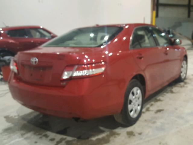 4T1BF3EK7AU512556 - 2010 TOYOTA CAMRY BASE MAROON photo 4