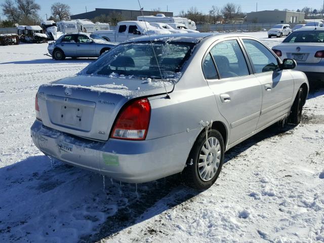 KMHDN45D31U124503 - 2001 HYUNDAI ELANTRA GL SILVER photo 4