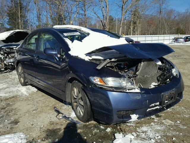 2HGFA16839H511884 - 2009 HONDA CIVIC EX BLUE photo 1