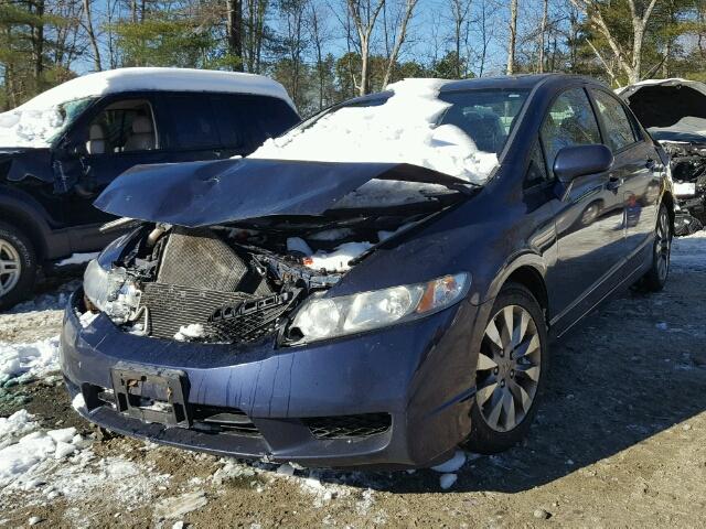 2HGFA16839H511884 - 2009 HONDA CIVIC EX BLUE photo 2