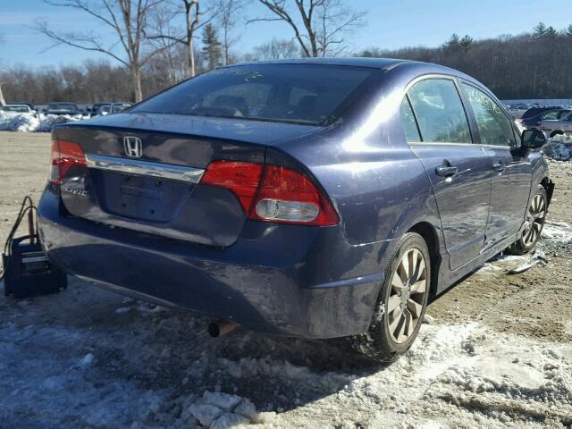 2HGFA16839H511884 - 2009 HONDA CIVIC EX 蓝色 照片 4