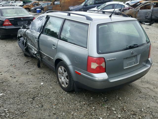 WVWCD63B55E141013 - 2005 VOLKSWAGEN PASSAT GLS GRAY photo 3