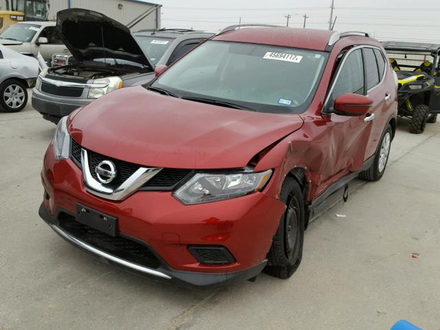 5N1AT2MT5GC773689 - 2016 NISSAN ROGUE S RED photo 2