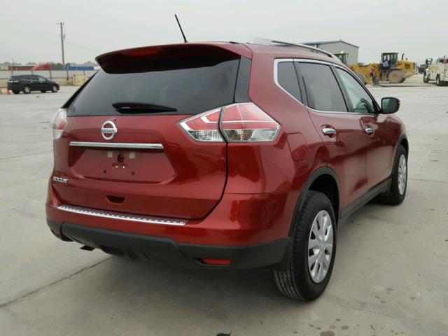 5N1AT2MT5GC773689 - 2016 NISSAN ROGUE S RED photo 4