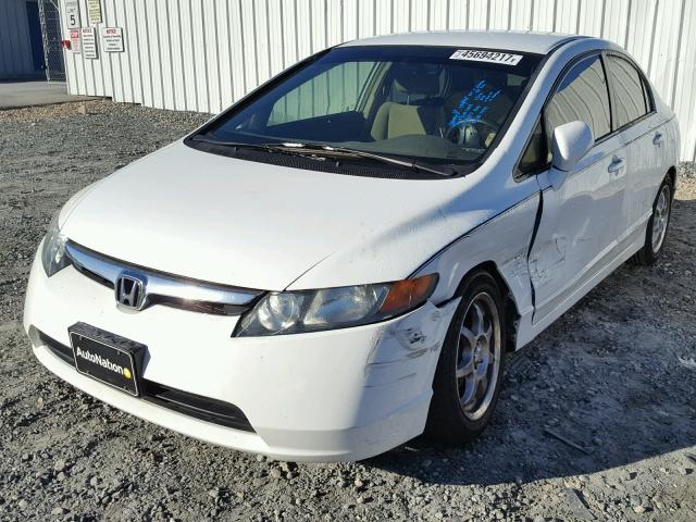 2HGFA16548H330068 - 2008 HONDA CIVIC LX WHITE photo 2