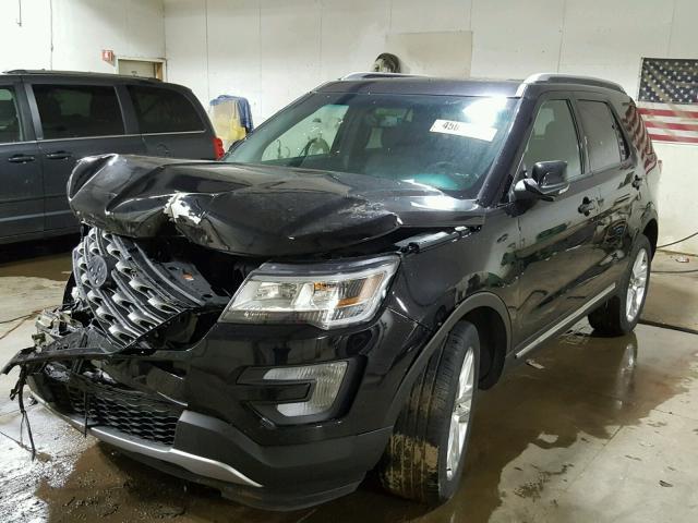 1FM5K8D80GGD34508 - 2016 FORD EXPLORER X BLACK photo 2