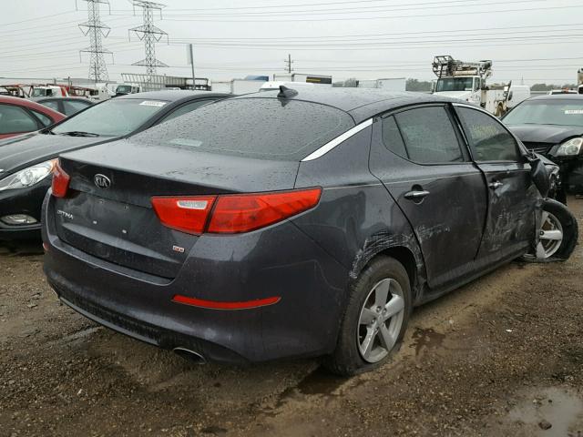 5XXGM4A7XFG449389 - 2015 KIA OPTIMA LX GRAY photo 4