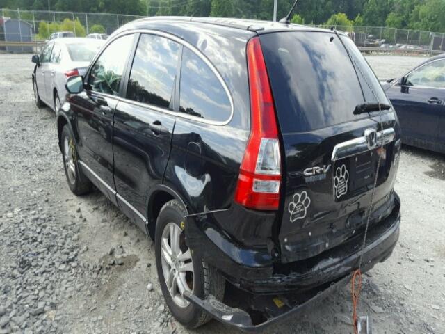 5J6RE4H53AL090674 - 2010 HONDA CR-V EX BLACK photo 3