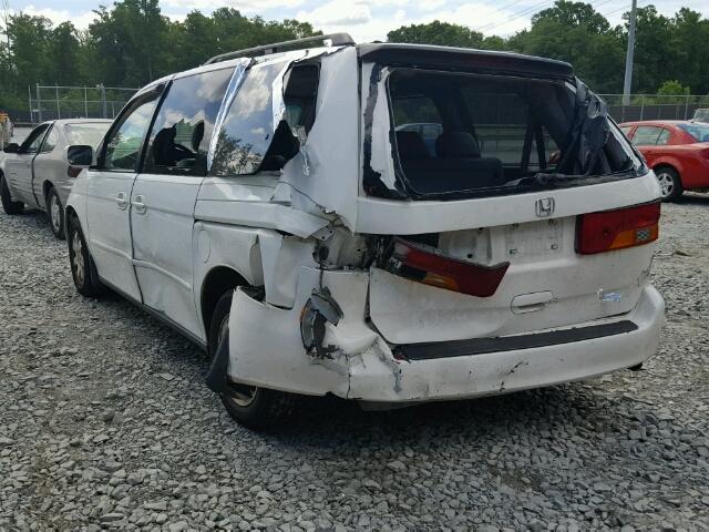 5FNRL18944B061138 - 2004 HONDA ODYSSEY EX WHITE photo 3